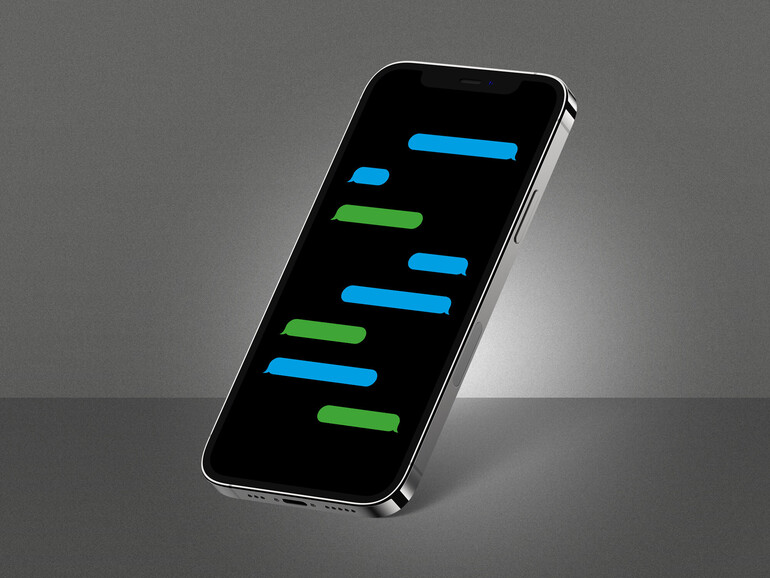 Kauf ein iPhone. Du wirst doch keine grüne Sprechblase sein wollen? – So oder so ähnlich kann man sich Apples Marketing-Denke wohl vorstellen.