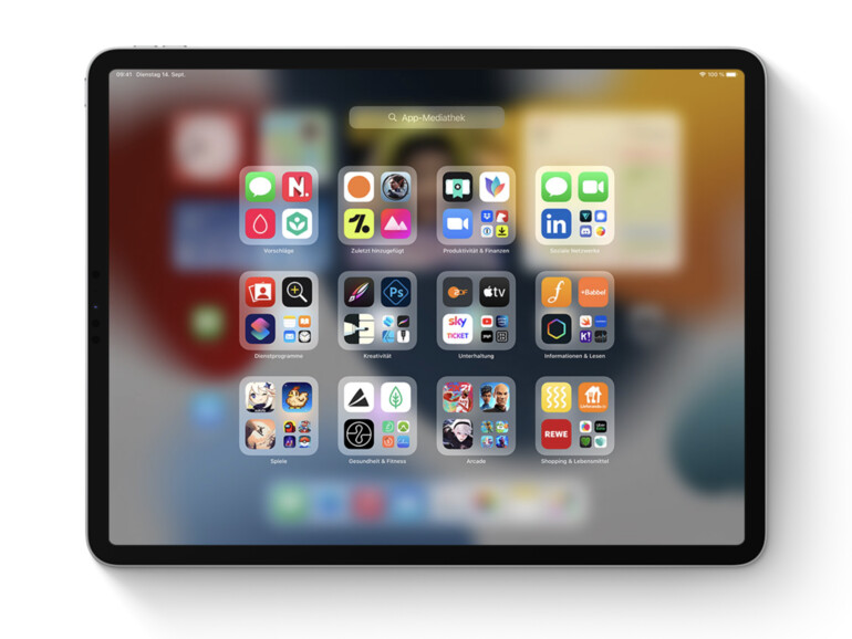 App-Mediathek auf dem iPad