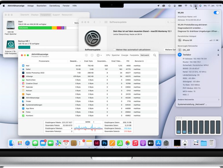Wir zeigen, wie du mit Bordmitteln den aktuellen Zustand des Mac überprüfst, um Engpässe zu erkennen und die Leistung zu erhalten oder wiederherzustellen.