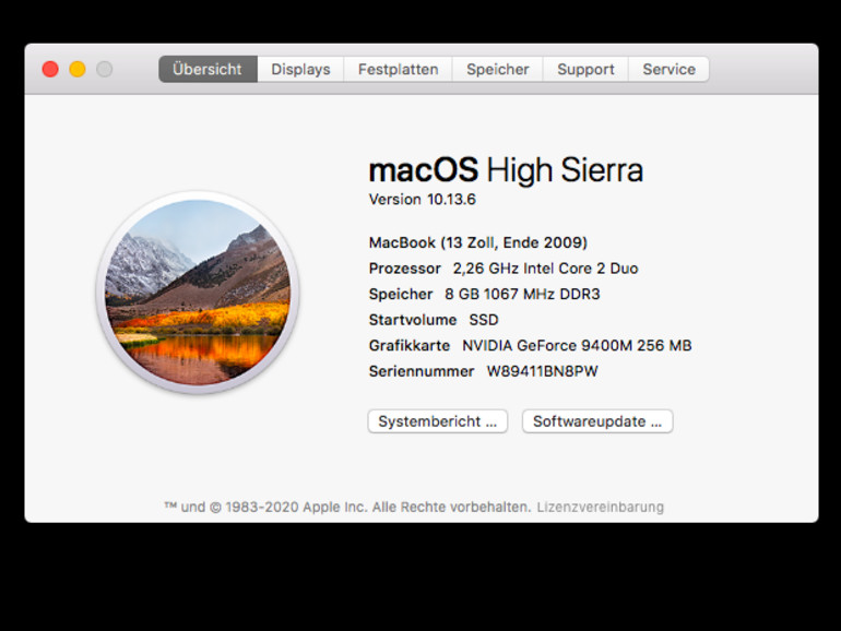Da können wir uns nicht beschweren: Apple unterstützte unser lieb gewonnenes weißes MacBook anno 2009 bis ins Jahr 2017 und hoch bis zu macOS High Sierra. Laut Googles „Positivliste“ ist es für die Nutzung mit Chrome OS Flex bereit.