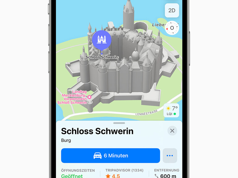 Ausgewählte Gebäude – zum Start gibt es in Deutschland über 60 davon – werden nicht automatisch, sondern von Hand als 3D-Modell umgesetzt.