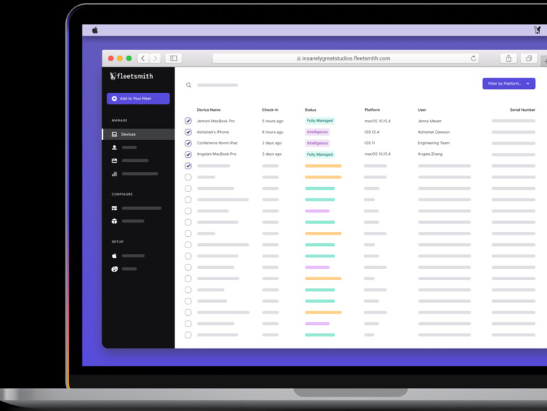 Geräteverwaltungssoftware Fleetsmith
