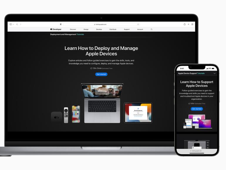 Apple hat heute aktualisierte professionelle Schulungen und Zertifizierungen für IT-Support und -Verwaltung vorgestellt. Die neu gestalteten Schulungen sind in ein Onlineformat umgewandelt worden, das man im Selbststudium absolvieren kann.