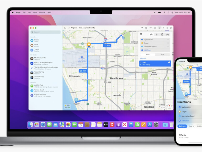 Große Neuerung für Apple Karten, ein alter Hut für Google Maps: Ab Herbst unterstützt Apples hauseigene Navigation auch Zwischenstopps.
