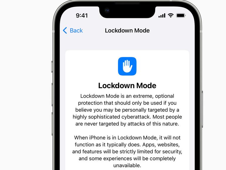 Blockierungsmodus unter iOS 16