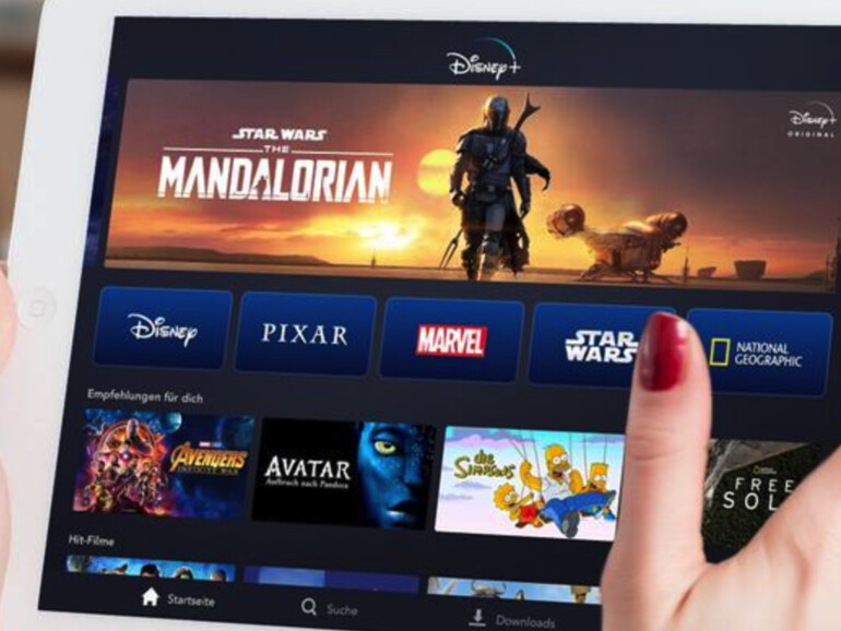 Disney+ auf einem iPad