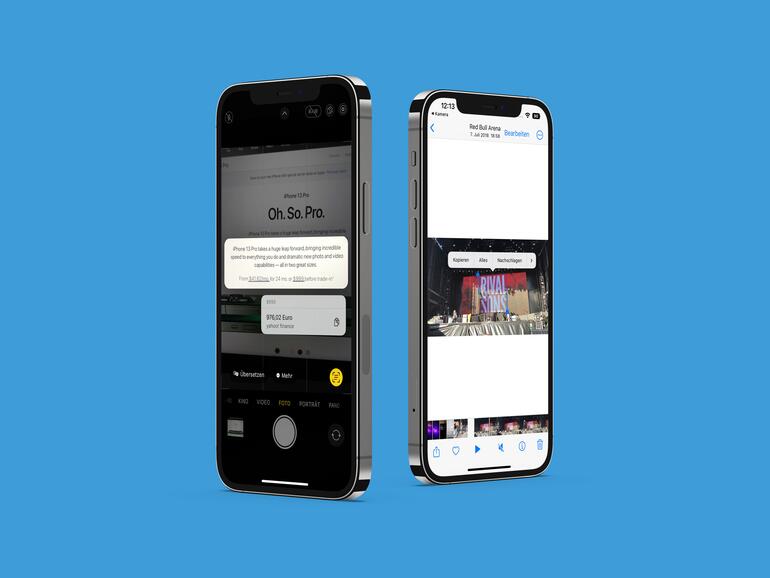 Live Text in iOS 16 umfasst auch Videos und Währungsumrechnungen