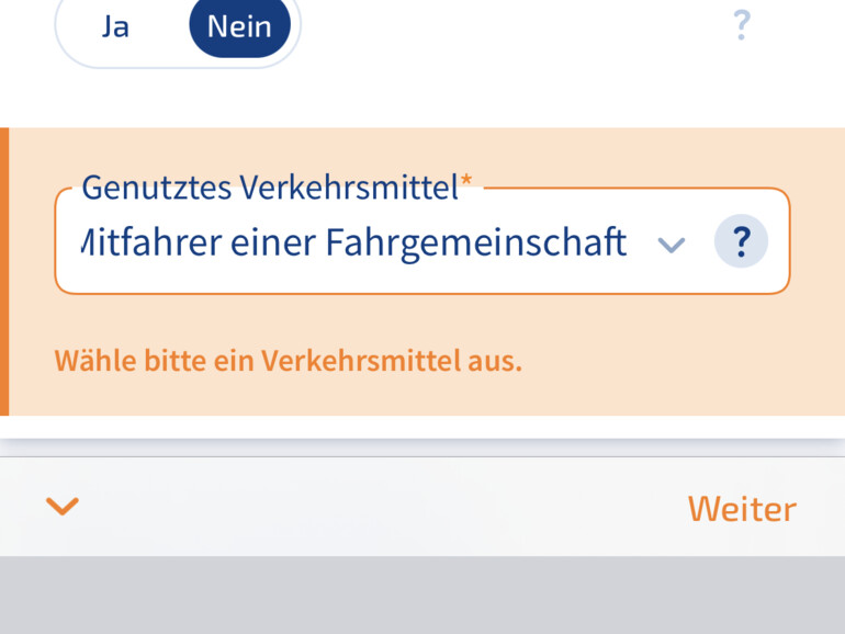 Durch eindeutige Auswahlmöglichkeiten verhindert WISO Steuer fehlerhafte Eingaben.