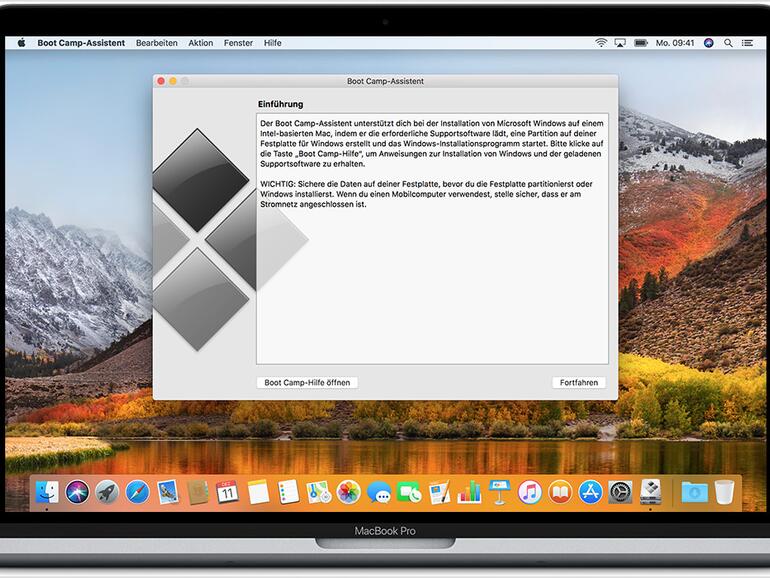 Boot Camp steht nur auf Macs mit Intel-Prozessoren bereit