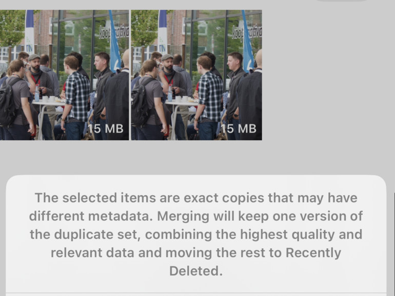 iOS 16 kills off a few apps by implementing a new feature to find duplicate pictures and even merge them.