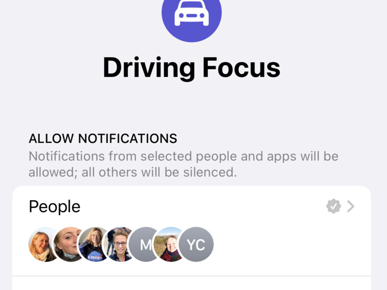 iOS 16 comes with plenty of focus suggestions – such as for driving. You can create as many of your own as you like.