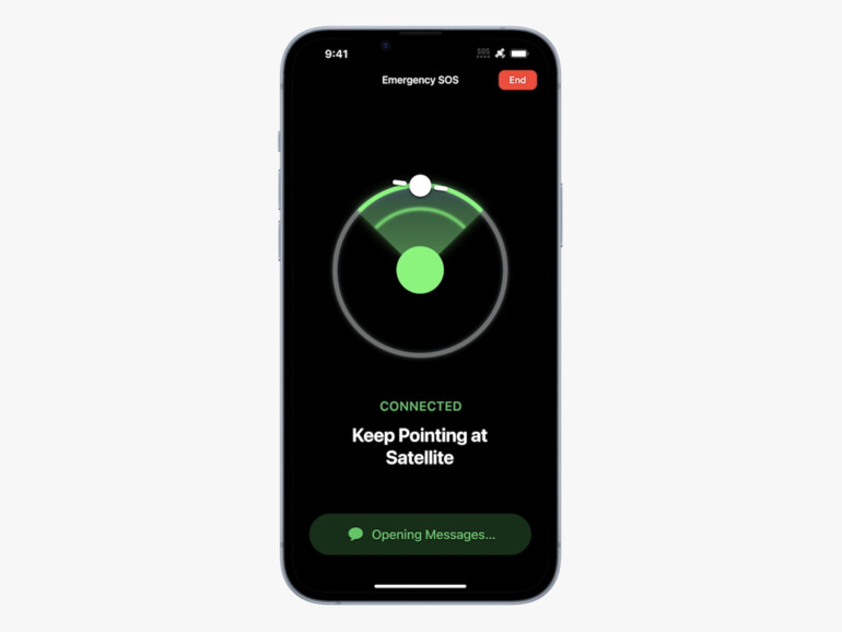 Notruf SOS über Satellit soll ab November in den USA und Kanada verfügbar sein
