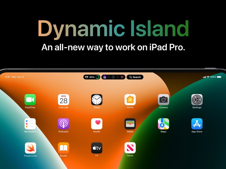 Dynamic Island auf dem iPad - ein Konzept von Parker Ortolani