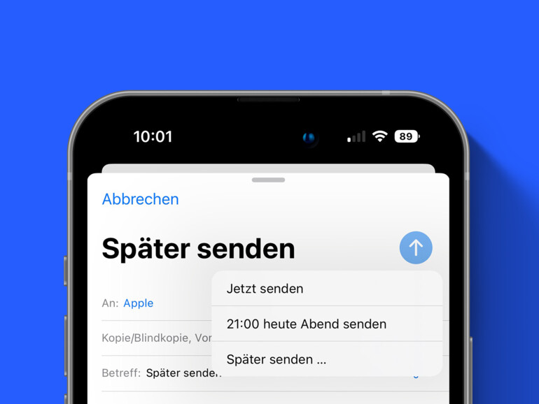 E-Mails lassen sich unter iOS 16 einfach später verschicken