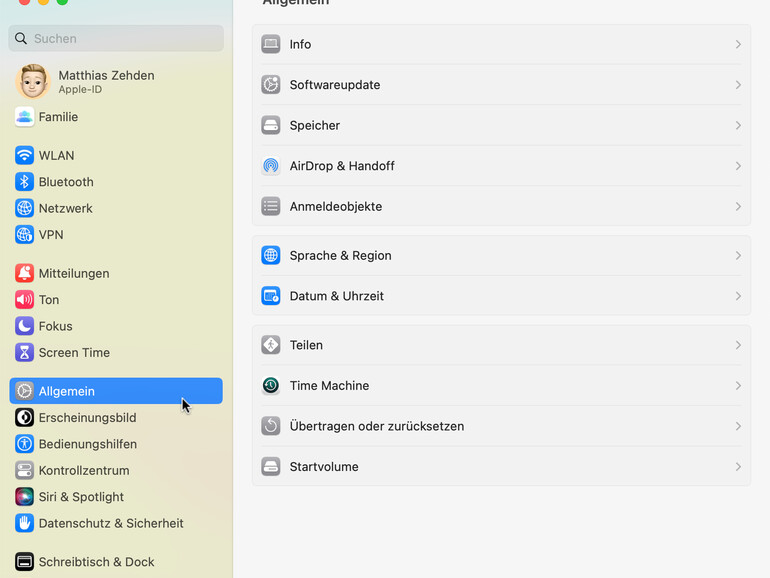 Die neuen Systemeinstellungen zeigen in der linken Spalte alle möglichen Bereiche und rechts die zugehörigen Module und Optionen.