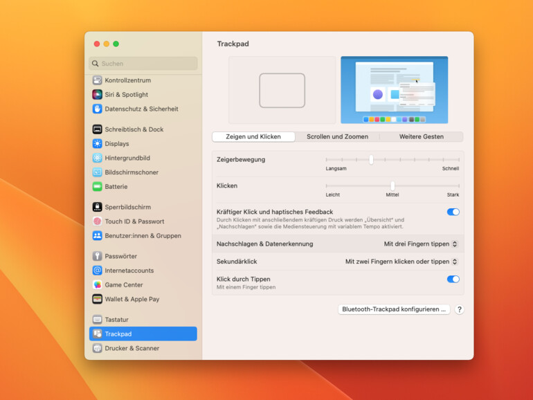 Die Systemeinstellungen erstrahlen im neuen Glanz