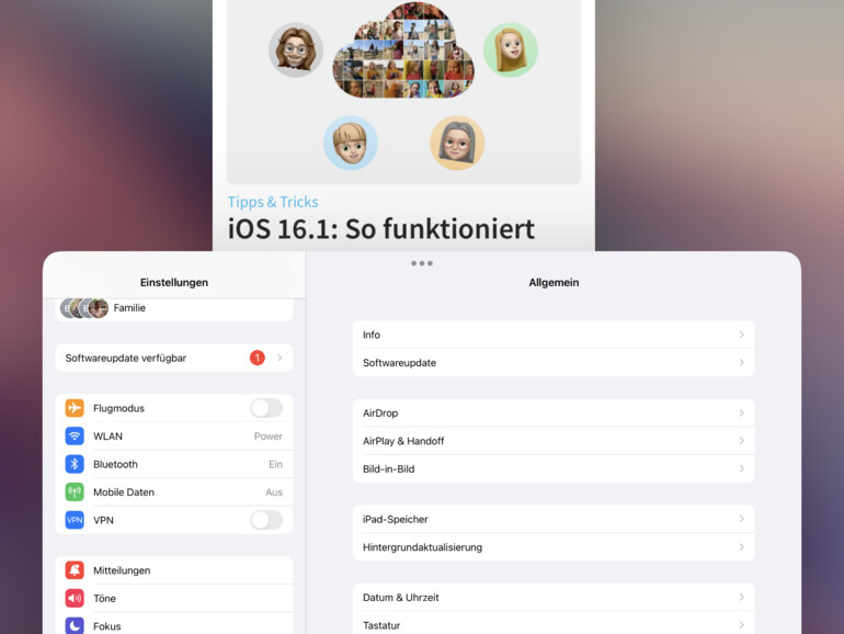 Die Fenstergrößen lassen sich ebenfalls verändern.