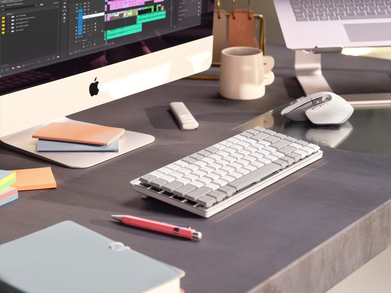 Neuzugänge in Logitechs „für Mac“-Produktlinie: Die MX Mechanical Mini für Mac und die MX Master 3S für Mac.