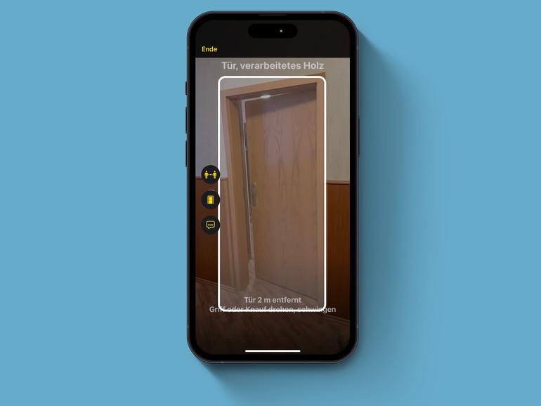 Dein iPhone kann Türen erkennen und dich über ihren Öffnungsstatus sowie Entfernung informieren.