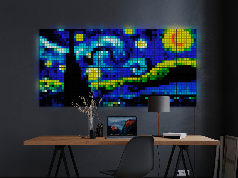 Mit den neuen Twinkly Squares kannst du sprichwörtlich Kunstwerke an die Wand zaubern – wenn du genug investierst.