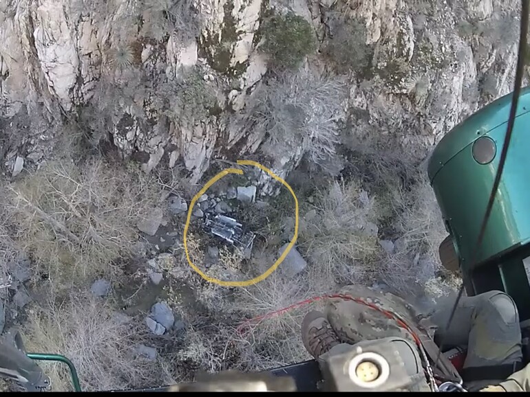 Per Helikopter mussten zwei verunfallte Personen gerettet werden