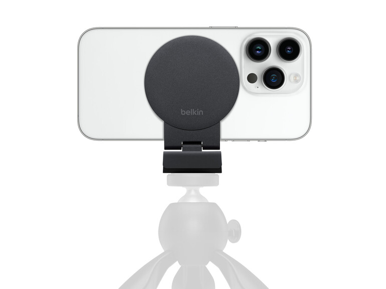 Belkins iPhone Mount lässt sich dank 1/4"-Gewinde auch auf Stative schrauben