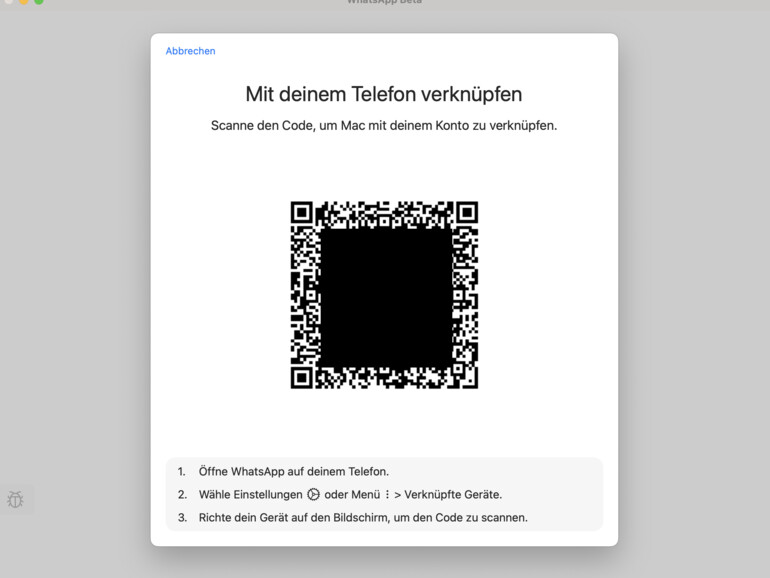 Nach dem Start der App folgt man den Anweisung zum Verknüpfen seiner Geräte.