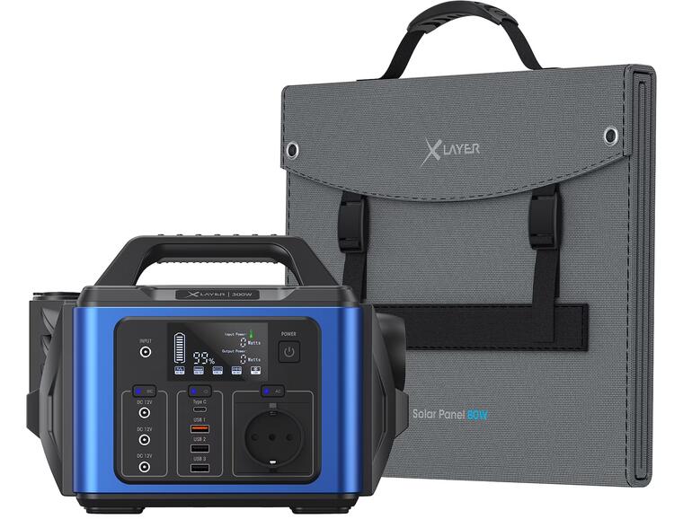XLayer Powerstation 300W und XLayer Solar Panel