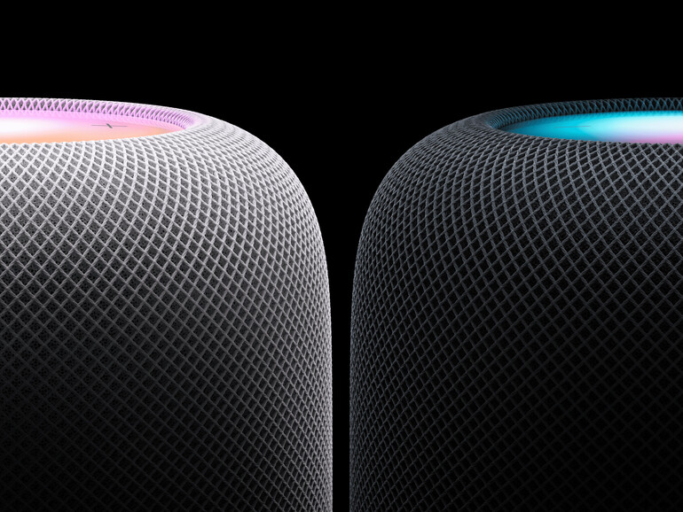 Der HomePod 2 verfügt über eine große Touchoberfläche