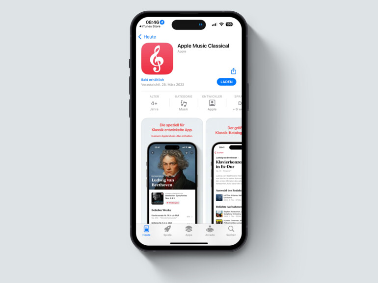 Apple Music Classical lässt sich im App Store vorbestellen
