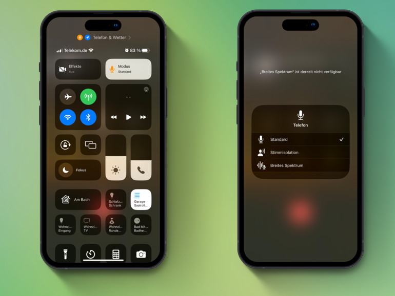Diese Einstellung funktioniert auch für FaceTime-Anrufe