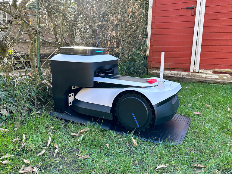 Der Goat G1 von Ecovacs wirkt elegant und edel. Attribute, die wir nicht unbedingt bei einem Mähroboter zusprechen würden.