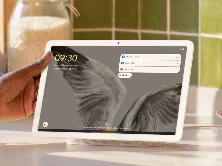 Google Pixel Tablet angedockt
