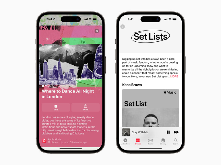 In Apple Music findest du ab sofort Setlisten
