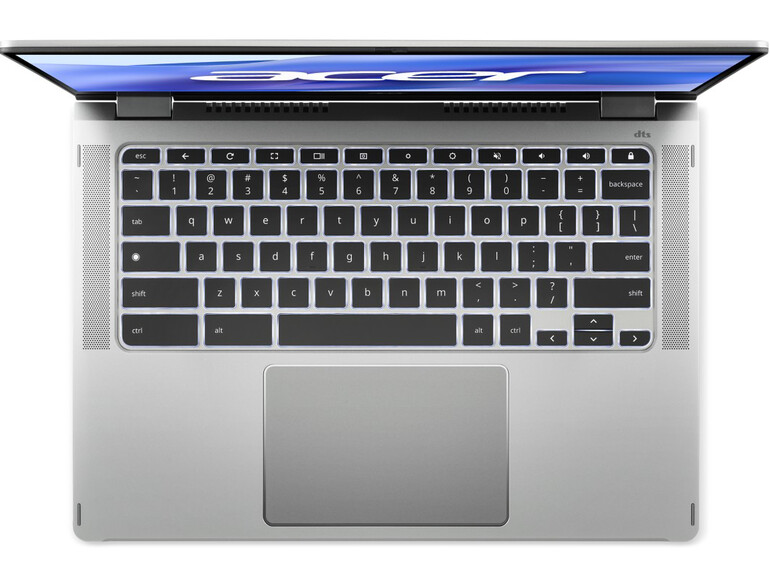 Ein solides Stück Handwerkskunst auf Taiwan: Das Acer Chromebook Spin 514 3HH ist komplett aus Aluminium gefertigt, die Display-Scharniere sind äußerst robust und das Touchpad ist mit Gorilla-Glas überzeugen – sowie angenehm großflächig.