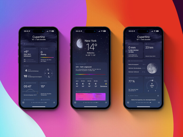 Auf der Übersichtsseite finden sich neue Module und mehr Details als unter iOS 16