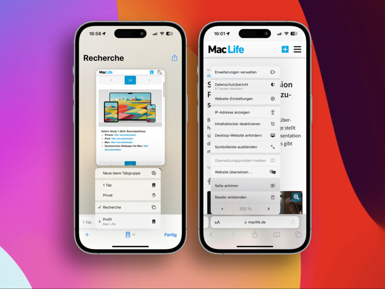 Du kannst dir in iOS 17 auch Safari-Webseiten vorlesen lassen