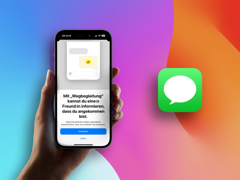 iOS 17 führt die Wegbegleitung für den sicheren Heimweg ein.