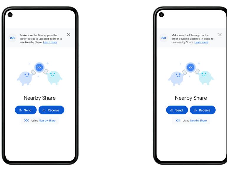 Nearby Share ersetzt Android Beam seit 2020. Es leistet als  Wi-Fi-Ad-hoc-Service im Grunde dasselbe wie AirDrop – allerdings nutzt es auch Bluetooth-Verbindungen und steht seit Neuestem auch für Windows 11 bereit.