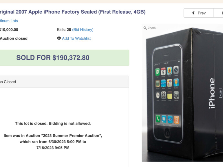 Dieses iPhone erreichte einen neuen Rekordpreis