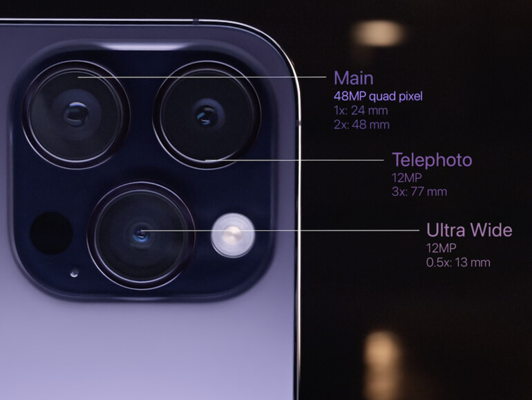 Das iPhone 14 Pro erhielt eine neue Weitwinkelkamera. 2023 sollen auch die Einstiegsmodelle den 48-MP-Sensor erhalten.