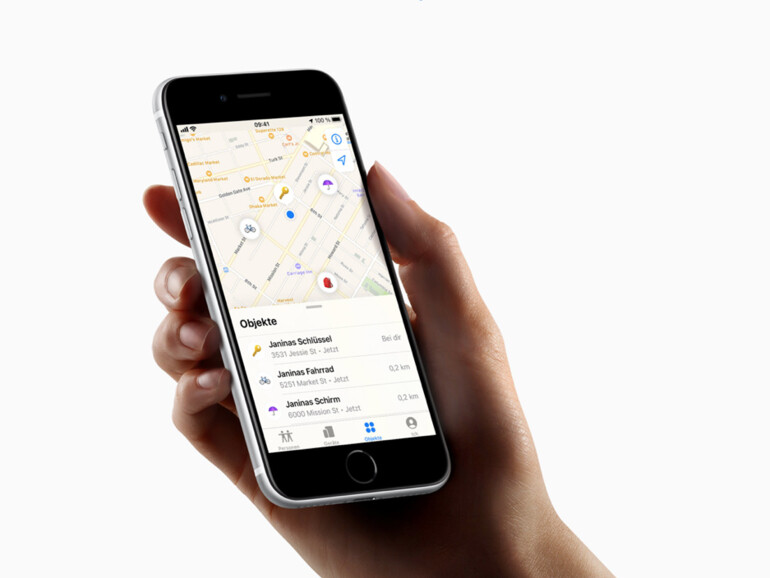 Mit der „Wo ist?“-App kannst du am iPhone deine Geräte und Objekttracker suchen.