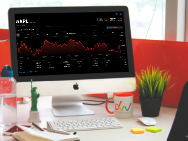 Apple Aktienkurs am Ende des 3. August