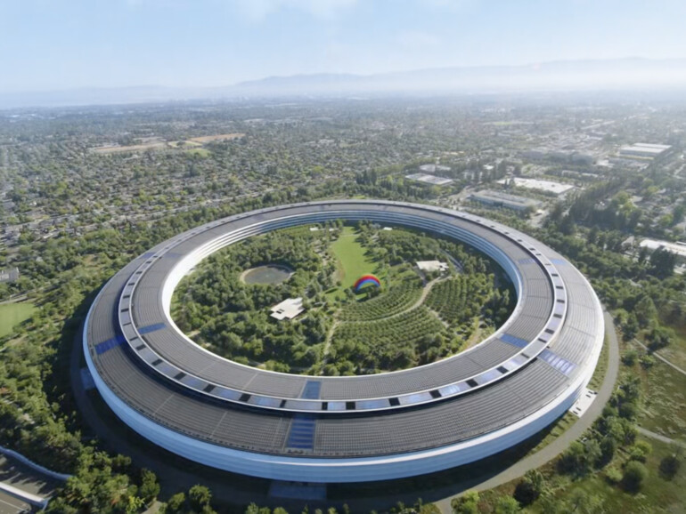 Auf dem „Apple Park“-Gelände wird das iPhone 15 bald vorgestellt