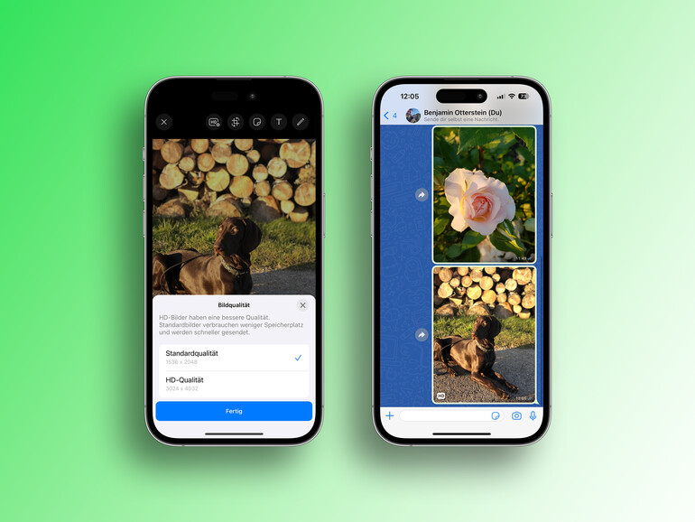Bilder lassen sich bald in HD-Qualität verschicken