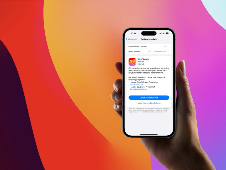 iOS 17 Beta 8 steht zum Download bereit