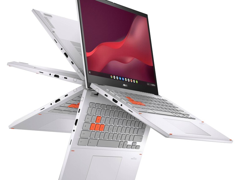 Als echter Convertible lässt sich das Asus Chromebook Vibe CX34 Flip auch im Zelt- und Tabletmodus benutzen.