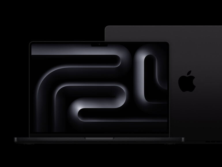 Das MacBook Pro ist auch in Space Schwarz verfügbar, wenn du ihn mit einem M3 Pro oder M3 Max ausstattest.