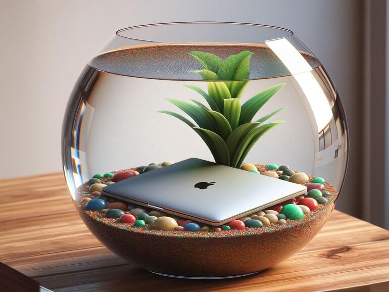 MacBook unter Wasser