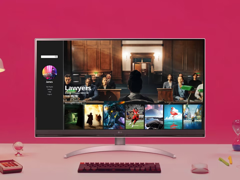 UHD-Monitor und 4K-Smart-TV in einem Apple-esquen Gehäuse: Der LG Myview Smart Monitor wird in Größen von 31,5 und 42,5 Zoll erhältlich sein